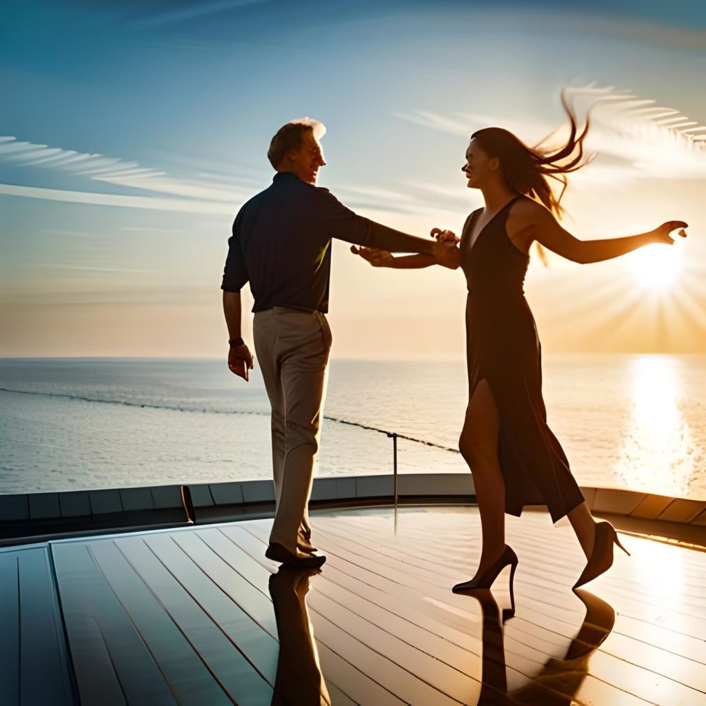 Alexandra And Jack Dance On The Ship Deck.