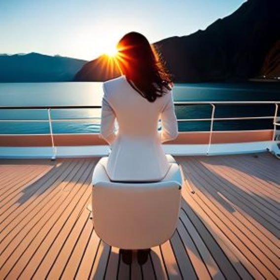 Alexandra In Deep Thought On The Ship Deck.