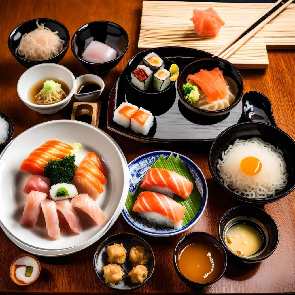 Alexandra has a meal at the Tsukiji Market.